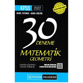 Pegem 2022 KPSS GY-GK Matematik Geometri 30 Deneme