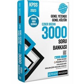 Pegem 2023 KPSS Genel Yetenek Genel Kültür Ezberbozan 3000 Soru Bankası