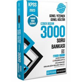 Pegem 2023 KPSS Genel Yetenek Genel Kültür Ezberbozan 3000 Soru Bankası