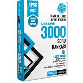 Pegem 2023 KPSS Genel Yetenek Genel Kültür Ezberbozan 3000 Soru Bankası