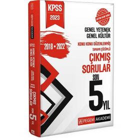 Pegem Akademi 2023 KPSS Genel Yetenek Genel Kültür Çıkmış Sorular Son 5 Sınav