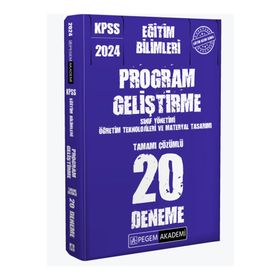 Pegem Akademi 2024 KPSS Eğitim Bilimleri Program Geliştirme 20 Deneme