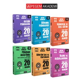 PEGEM AKADEMİ KPSS 2025 Eğitim Bilimleri 6.Kitap 120 Deneme