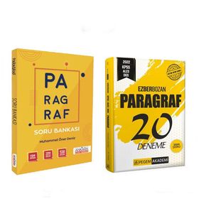 Pegem Akademi Kpss Paragraf 20 Deneme ve Akm Paragraf Soru Bankası Seti 2 Kitap