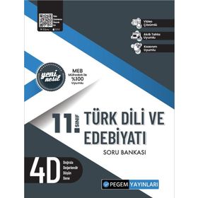 Pegem Akademi Yayıncılık 11. Sınıf Türk Dili ve Edebiyatı Soru Bankası