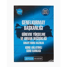 Pegem Akademi Yayıncılık 2022 Genelkurmay Başkanlığı Görevde Yükselme Konu Anlatımlı Soru Bankası