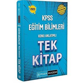 Pegem Akademi Yayıncılık 2023 KPSS Eğitim Bilimleri Konu Anlatımlı Tek Kitap