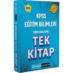 Pegem Akademi Yayıncılık 2023 KPSS Eğitim Bilimleri Konu Anlatımlı Tek Kitap