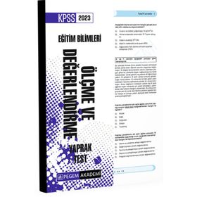 Pegem Akademi Yayıncılık 2023 KPSS Eğitim Bilimleri Ölçme ve Değerlendirme Yaprak Test