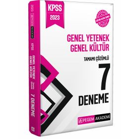 Pegem Akademi Yayıncılık 2023 KPSS Genel Yetenek Genel Kültür Tamamı Çözümlü 7 Deneme