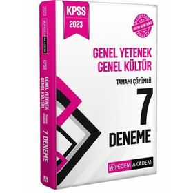 Pegem Akademi Yayıncılık 2023 KPSS Genel Yetenek Genel Kültür Tamamı Çözümlü 7 Deneme