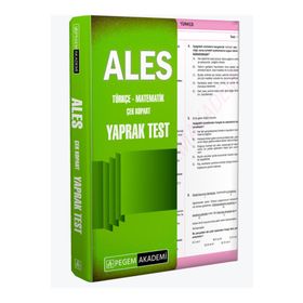 Pegem Akademi Yayıncılık - 2024 ALES Çek Kopart Yaprak Test
