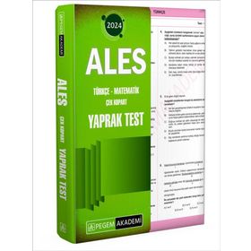 Pegem Akademi Yayıncılık - 2024 ALES Çek Kopart Yaprak Test