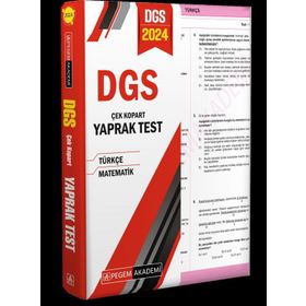Pegem Akademi Yayıncılık - 2024 DGS Çek Kopart Yaprak Test