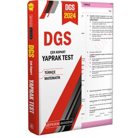 Pegem Akademi Yayıncılık - 2024 DGS Çek Kopart Yaprak Test
