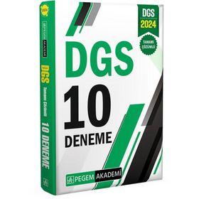 Pegem Akademi Yayıncılık - 2024 DGS Tamamı Çözümlü 10 Deneme