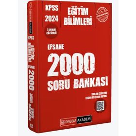 Pegem Akademi Yayıncılık 2024 KPSS Eğitim Bilimleri Çözümlü Efsane 2000 Soru Bankası