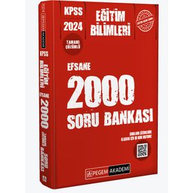 Pegem Akademi Yayıncılık 2024 KPSS Eğitim Bilimleri Çözümlü Efsane 2000 Soru Bankası