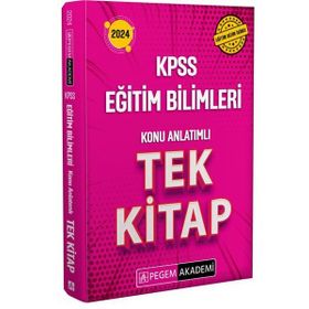 Pegem Akademi Yayıncılık 2024 KPSS Eğitim Bilimleri Konu Anlatımlı Tek Kitap