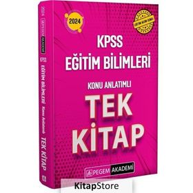 Pegem Akademi Yayıncılık 2024 KPSS Eğitim Bilimleri Konu Anlatımlı Tek Kitap