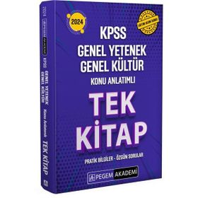 Pegem Akademi Yayıncılık 2024 KPSS Genel Yetenek Genel Kültür Konu Anlatımlı Tek Kitap