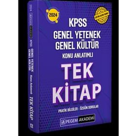 Pegem Akademi Yayıncılık 2024 KPSS Genel Yetenek Genel Kültür Konu Anlatımlı Tek Kitap