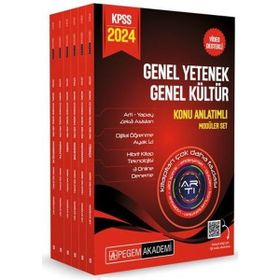 Pegem Akademi Yayıncılık 2024 KPSS Genel Yetenek Genel Kültür Lisans Konu Anlatımlı 6 Kitap Modüler Set
