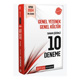 Pegem Akademi Yayıncılık 2024 KPSS Genel Yetenek Genel Kültür Önlisans Tamamı Çözümlü 10 Deneme