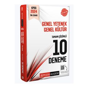 Pegem Akademi Yayıncılık 2024 KPSS Genel Yetenek Genel Kültür Önlisans Tamamı Çözümlü 10 Deneme