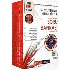 Pegem Akademi Yayıncılık 2024 KPSS Genel Yetenek Genel Kültür Önlisans Tamamı Çözümlü Soru Bankası Modüler Set
