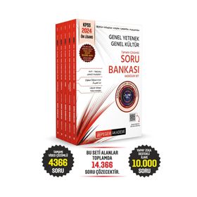 Pegem Akademi Yayıncılık 2024 KPSS Genel Yetenek Genel Kültür Önlisans Tamamı Çözümlü Soru Bankası Modüler Set