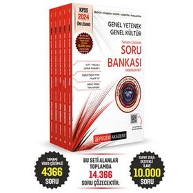 Pegem Akademi Yayıncılık 2024 KPSS Genel Yetenek Genel Kültür Önlisans Tamamı Çözümlü Soru Bankası Modüler Set