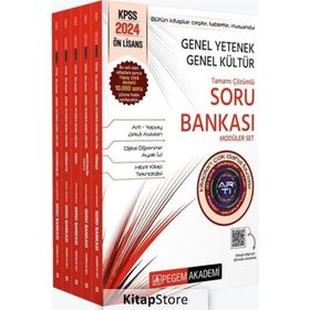 Pegem Akademi Yayıncılık 2024 KPSS Genel Yetenek Genel Kültür Önlisans Tamamı Çözümlü Soru Bankası Modüler Set
