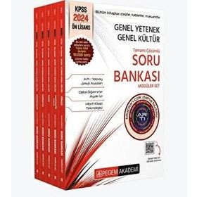 Pegem Akademi Yayıncılık 2024 KPSS Genel Yetenek Genel Kültür Önlisans Tamamı Çözümlü Soru Bankası Modüler Set
