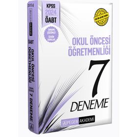 Pegem Akademi Yayıncılık - 2024 KPSS ÖABT Okul Öncesi Öğretmenliği Tamamı Çözümlü 7 Deneme