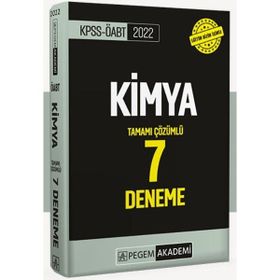 Pegem Akademi Yayıncılık Kpss 2022 Kimya 7 Deneme Tamamı Çözümlü