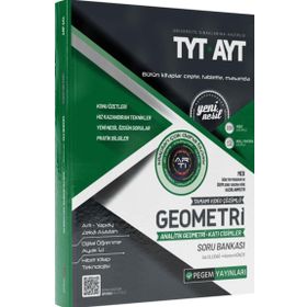 Pegem Akademi Yayıncılık TYT-AYT Tamamı Çözümlü Geometri Analitik Geometri Katı Cisimler Soru Bankası