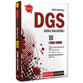 Pegem Akademi Yayınları 2022 DGS Video Destekli Konu Anlatımlı