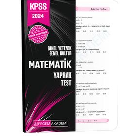 Pegem Akademi Yayınları 2024 Kpss Genel Yetenek Genel Kültür Matematik Yaprak Test