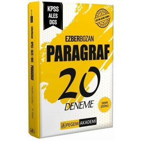 Pegem Ezberbozan Paragraf 20 Kpss Ales Dgs Deneme