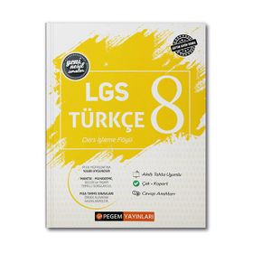 Pegem Yayınları 2022 LGS Türkçe Ders İşleme Föyü