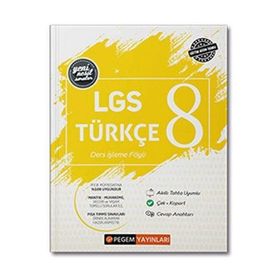 Pegem Yayınları 2022 LGS Türkçe Ders İşleme Föyü