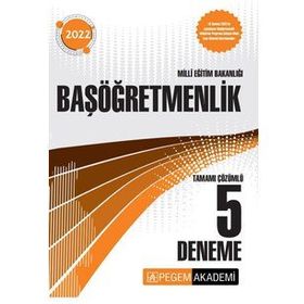 Pegem Yayınları 2022 Milli Eğitim Bakanlığı Başöğretmenlik 5 Deneme Sınavı