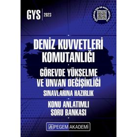 Pegem Yayınları - 2023 Deniz Kuvvetleri Komutanlığı Görevde Yükselme Konu Anlatımlı Soru Bankası