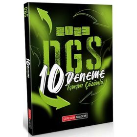 Pegem Yayınları 2023 DGS Tamamı Çözümlü 10 Deneme