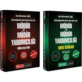 Pegem Yayınları - 2023 EKYS Müdür ve Müdür Yardımcılığı Konu ve Soru Seti 2 Kitap