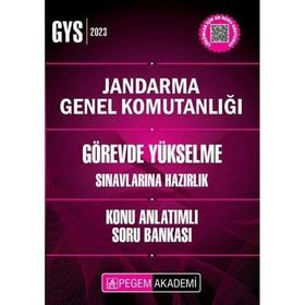 Pegem Yayınları - 2023 Jandarma Genel Komutanlığı GYS Konu Anlatımlı Soru Bankası