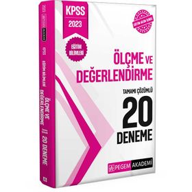 Pegem Yayınları 2023 KPSS Eğitim Bilimleri Ölçme ve Değerlendirme 20 Deneme