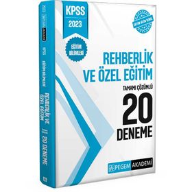 Pegem Yayınları 2023 KPSS Eğitim Bilimleri Rehberlik ve Özel Eğitim 20 Deneme