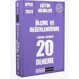 Pegem Yayınları - 2024 KPSS Eğitim Bilimleri Ölçme ve Değerlendirme 20 Deneme